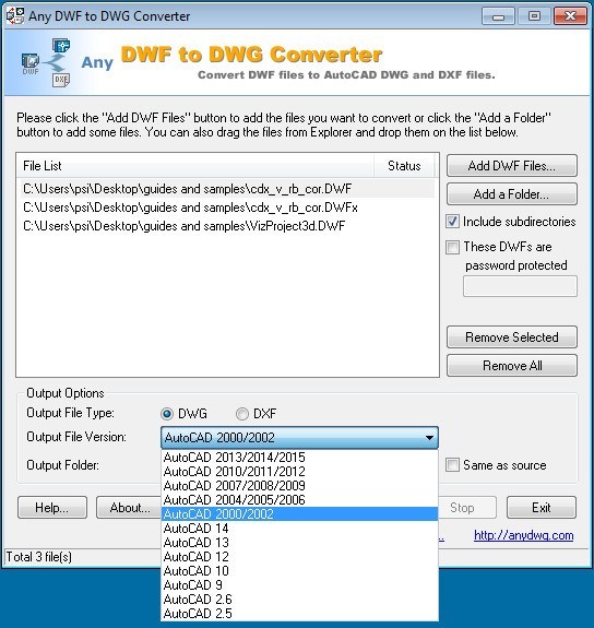 can you convert dwf to dwg