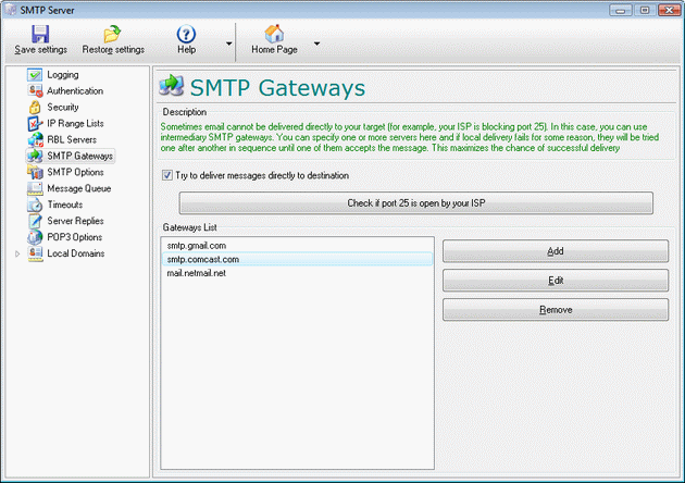 free smtp relay server for testing