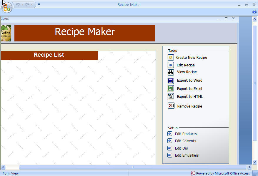 BulkActives Recipe Creator - Screenshot #1