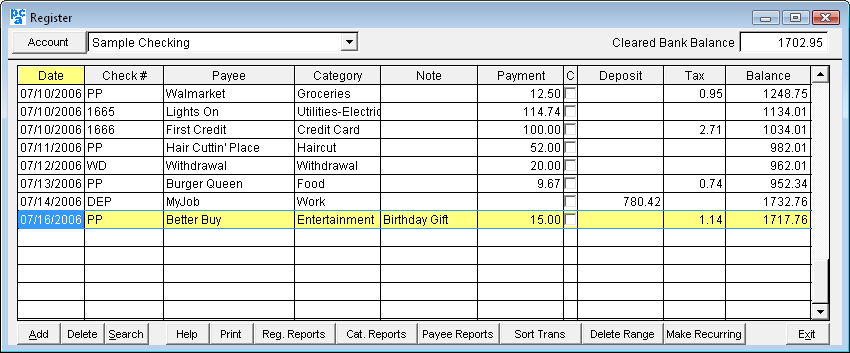 open source personal checkbook software