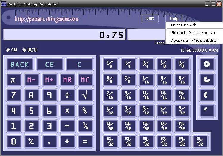 PatternMaking Calculator latest version Get best Windows software