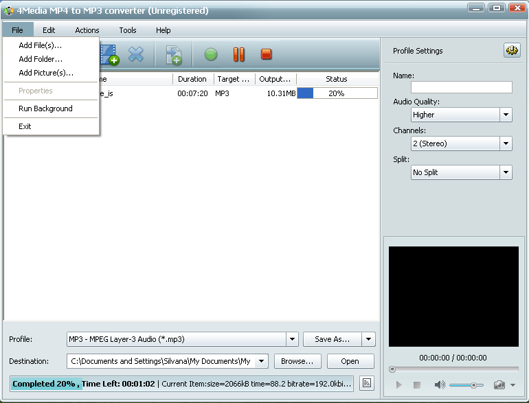 4media mp4 to mp3 converter free download full version