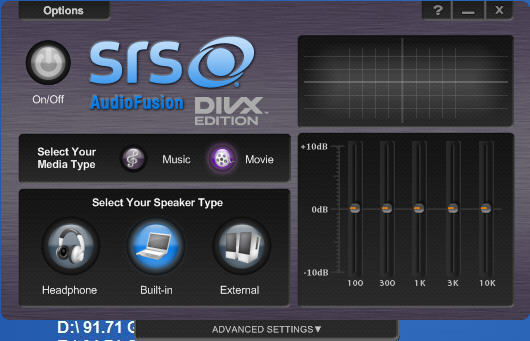 SRS WOW HD DivX Edition - Screenshot #1