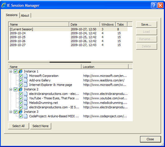 IE Session Manager download for free - SoftDeluxe