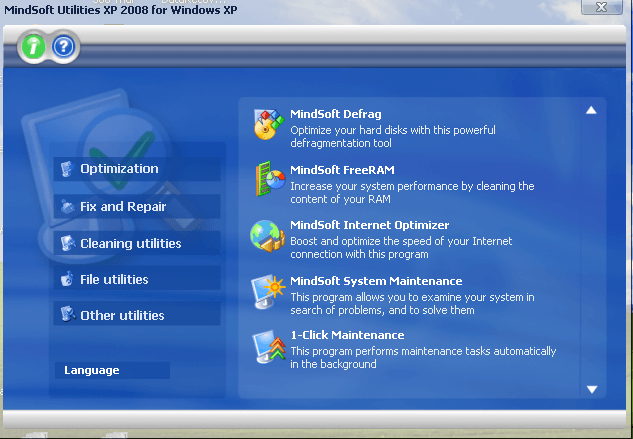 MindSoft XP System Utilities latest version - Get best Windows software