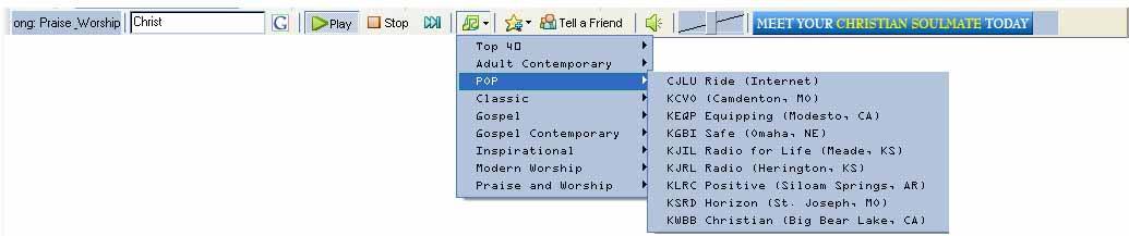 Christian Music Toolbar - Screenshot #1