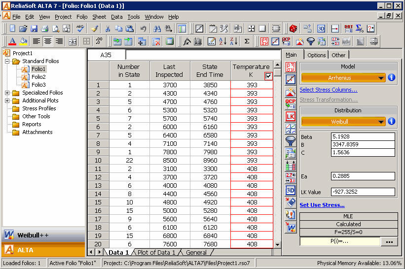 ReliaSoft ALTA download for free - SoftDeluxe