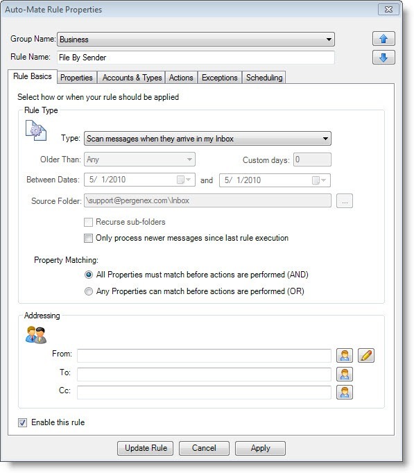 Auto-Mate for Outlook - Screenshot #1