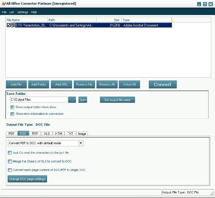 All Office Converter Platinum - Screenshot #6