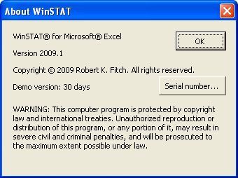 WinSTAT - Screenshot #1