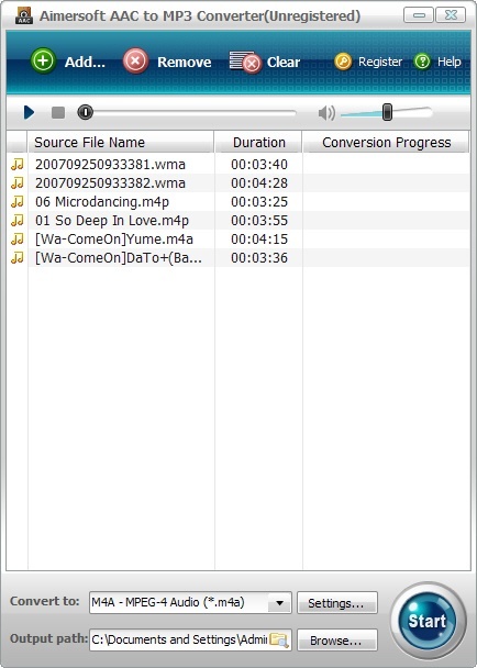 Aimersoft AAC to MP3 Converter download for free - SoftDeluxe