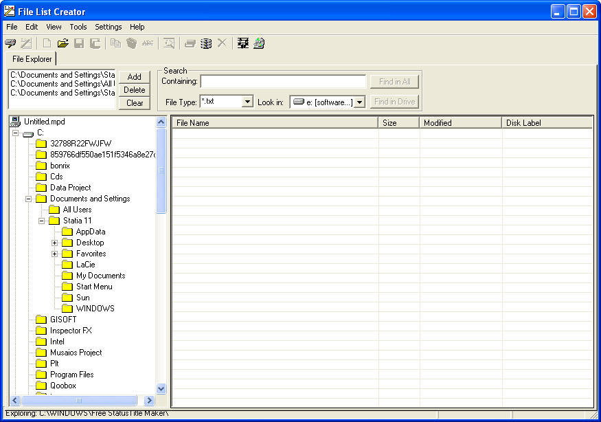 FilelistCreator 23.6.13 for windows instal
