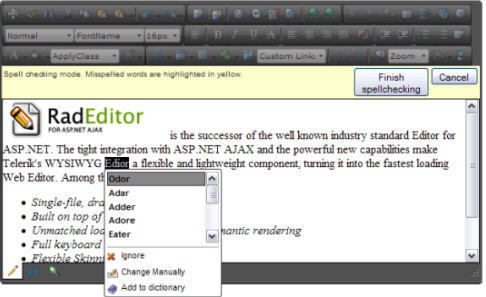 RadEditor - Screenshot #1