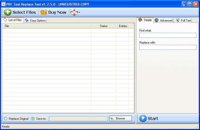 PDF Text Replace Tool - Screenshot #1