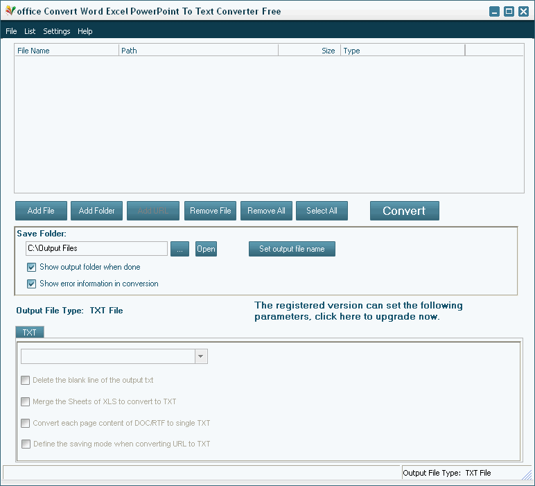 office Convert Word Excel PowerPoint To Text Converter Free - Screenshot #2