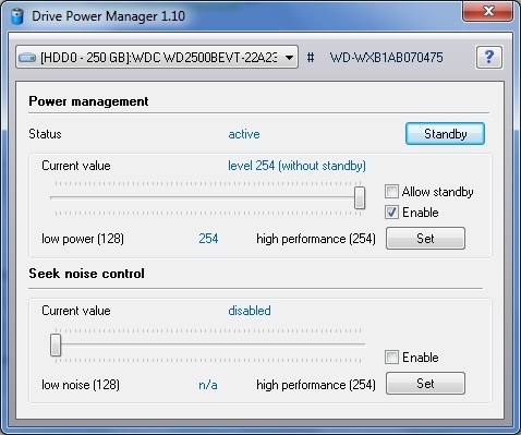 Drive Power Manager - Screenshot #2