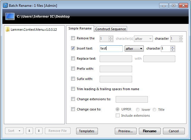 Lammer Context Menu - Screenshot #6