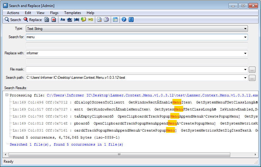 Lammer Context Menu - Screenshot #5