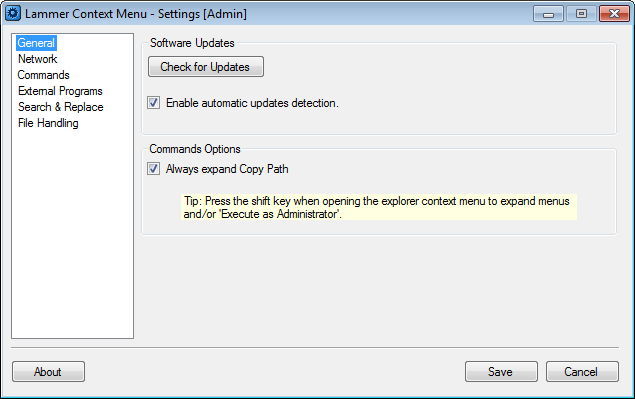 Lammer Context Menu - Screenshot #3