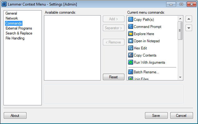 Lammer Context Menu - Screenshot #2