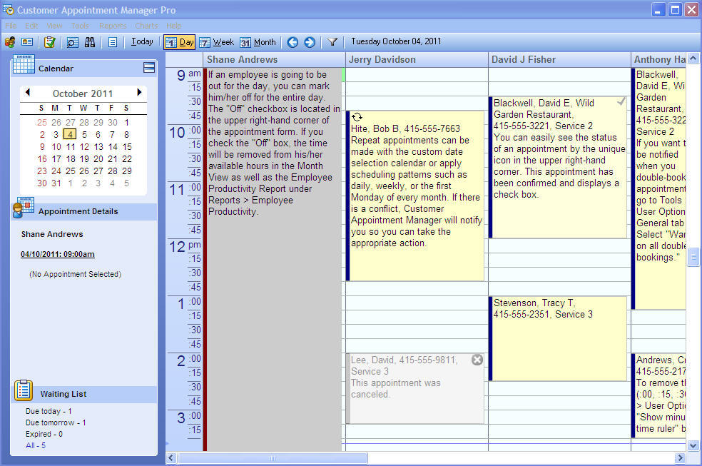 Customer Appointment Manager - Screenshot #4
