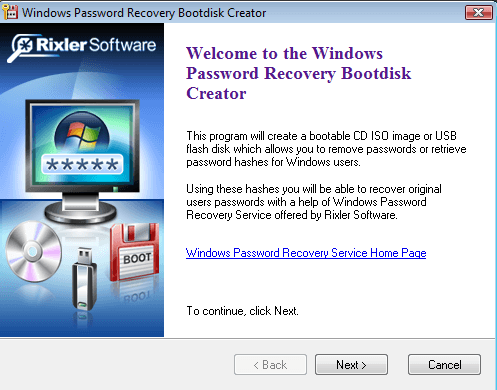 Windows Password Recovery Bootdisk Creator - Screenshot #5