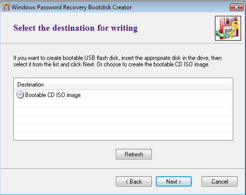 Windows Password Recovery Bootdisk Creator - Screenshot #4