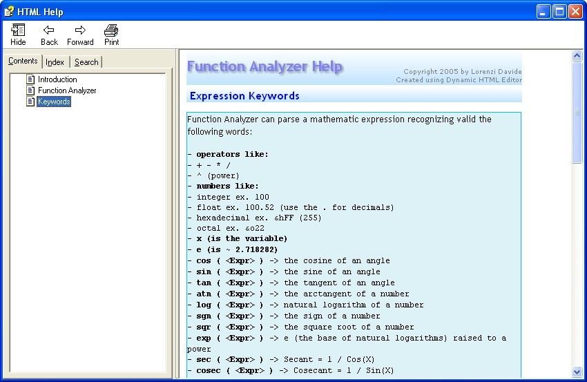 Function Analyzer download for free - SoftDeluxe