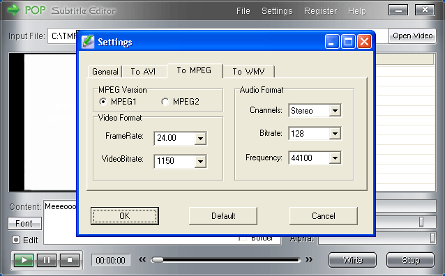 POP Subtitle Editor - Screenshot #1
