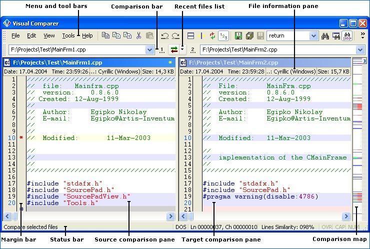Comparisson Visual Visual Comparer latest version - Get best Windows software