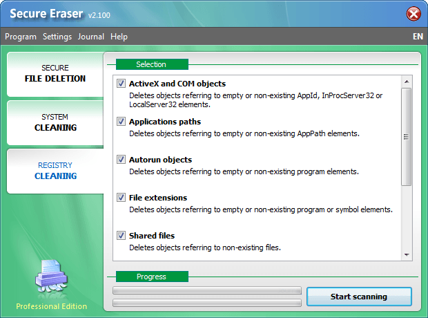 download the new for windows ASCOMP Secure Eraser Professional 6.002