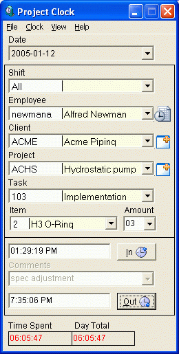 Employee Project Clock download for free - SoftDeluxe
