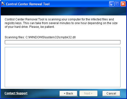 Control Center Removal Tool - Screenshot #1