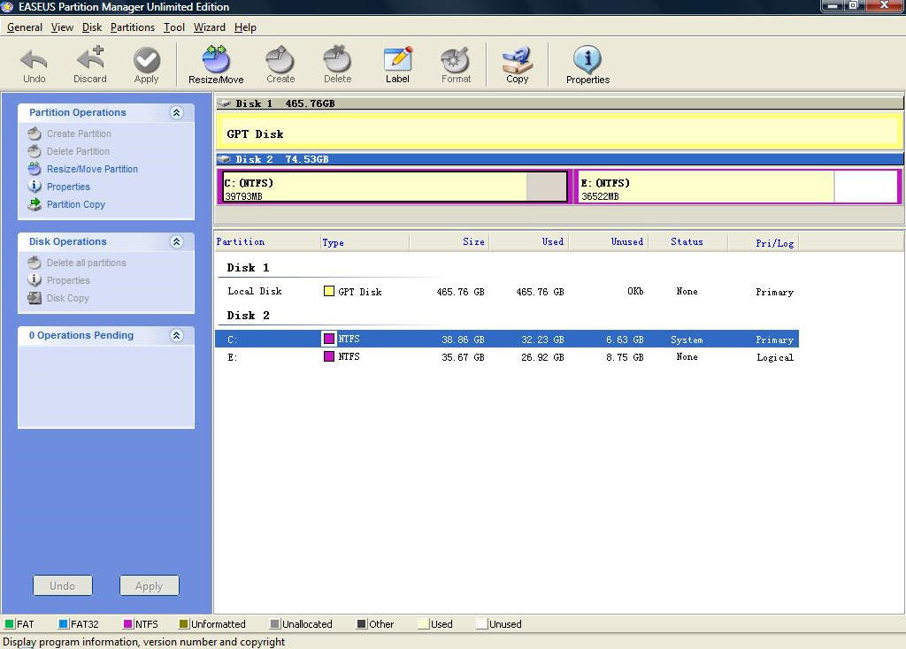 EASEUS Partition Master Unlimited Edition - Screenshot #7