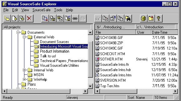 Microsoft Visual SourceSafe - Screenshot #1