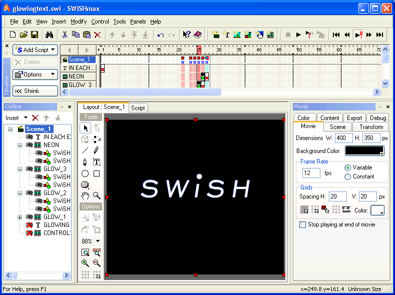 SWiSHmax - Screenshot #4