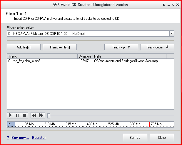 AVS Audio CD Creator - Screenshot #1