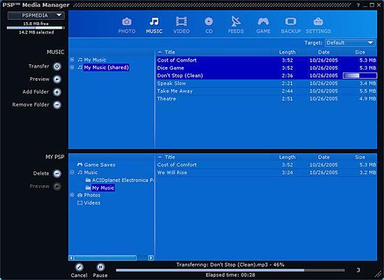Sony Media Manager for PSP - Screenshot #6