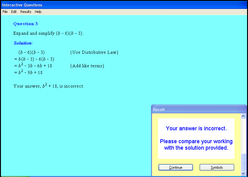 Year 9 Interactive Maths (Second Edition) - School Desktop Program - Screenshot #2