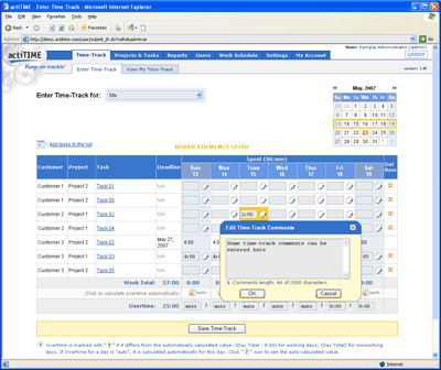 actiTIME - Screenshot #5