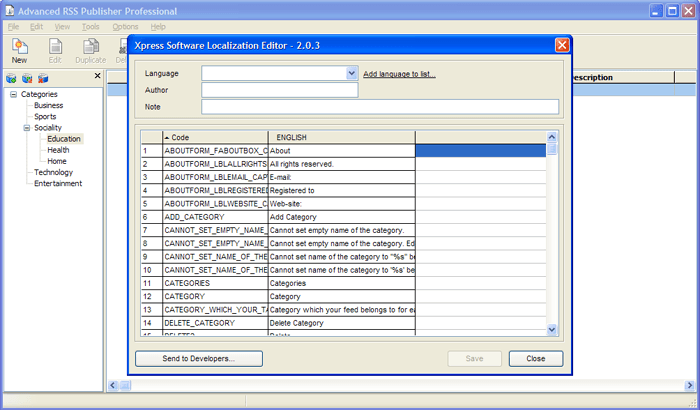 Rrs Software Advanced RSS Publisher latest version - Get best Windows software