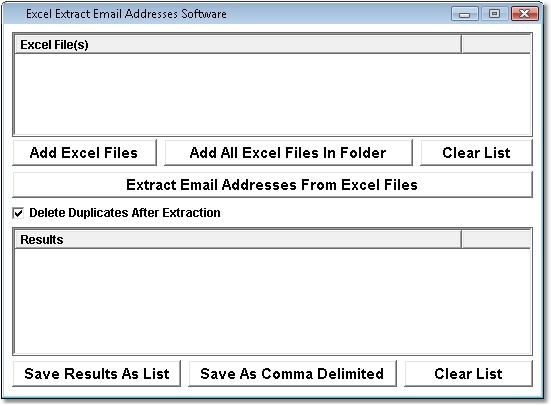 Excel Extract Email Addresses Software - Screenshot #1