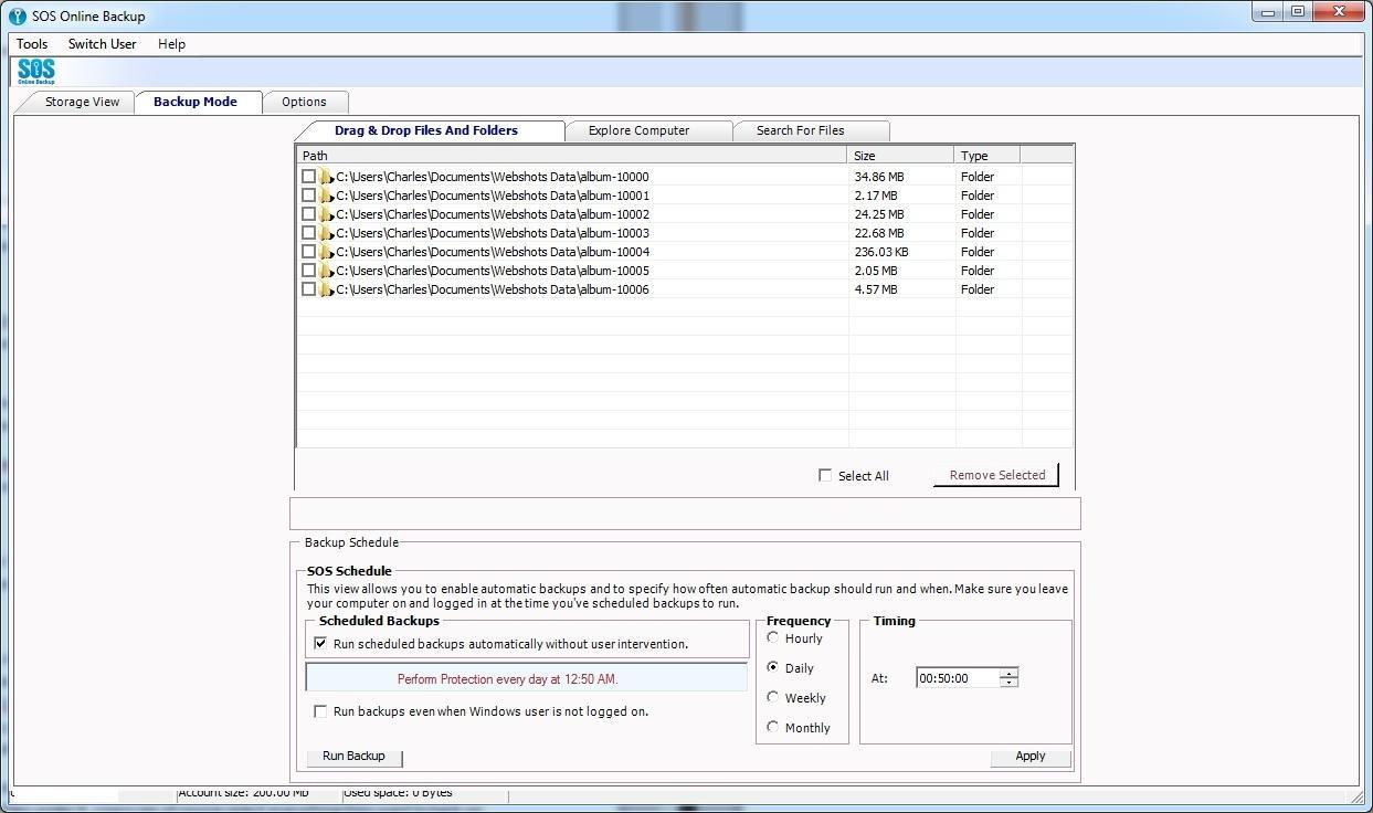 SOS Online Backup - Screenshot #5