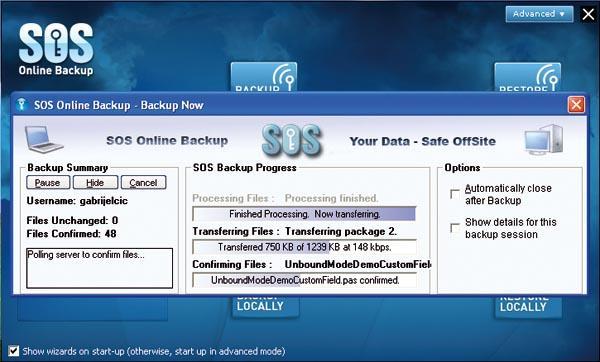 SOS Online Backup - Screenshot #4