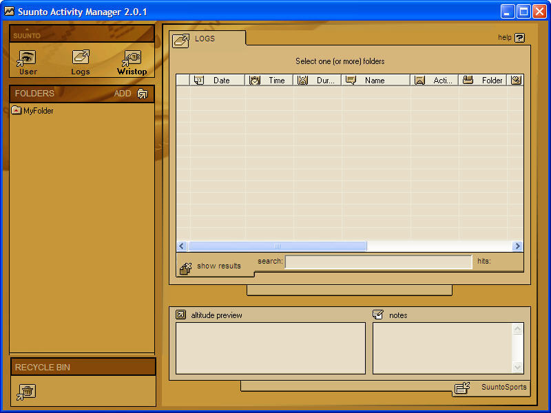 Suunto Activity Manager - Screenshot #1