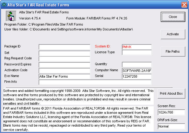 Alta Star Florida Forms download for free - SoftDeluxe