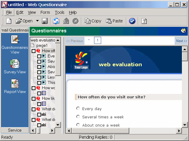 Web Questionnaire download for free - SoftDeluxe