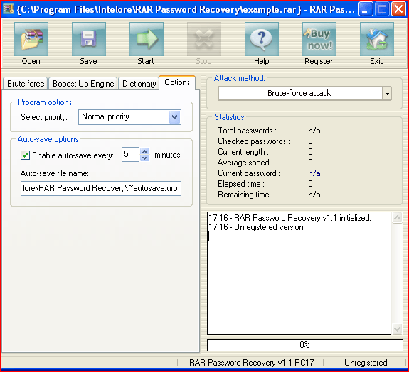 RAR Password Recovery - Screenshot #6