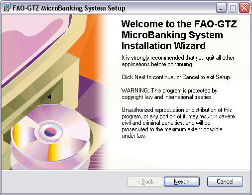 FAO-GTZ MicroBanking System - Screenshot #2