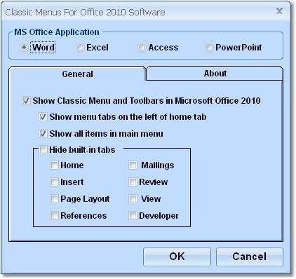 Classic Menus For Office 2010 Software - Screenshot #3